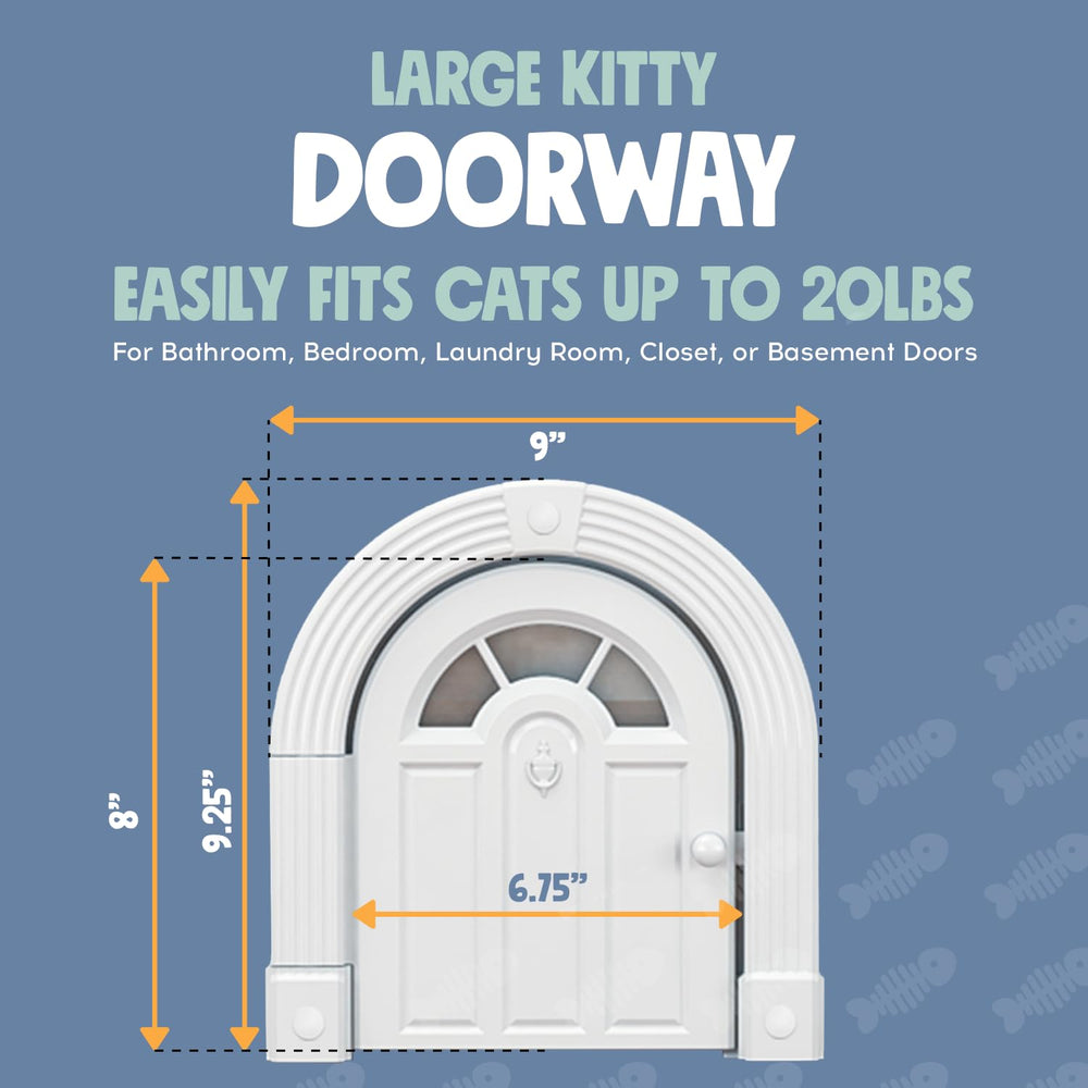 Meow Manor cat up to 20lbs demonstrates large-cat door suitability for bigger cats.
