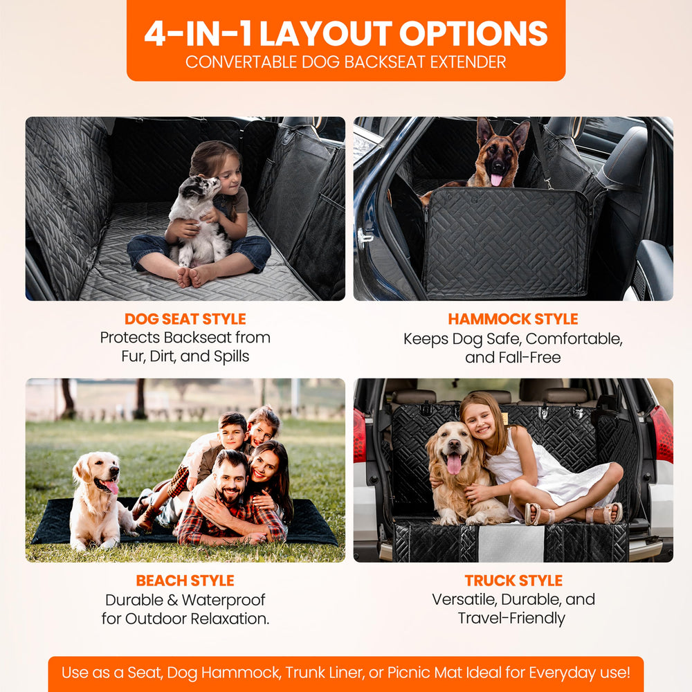 Purrific Pet dog car seat cover installs quickly for busy families.