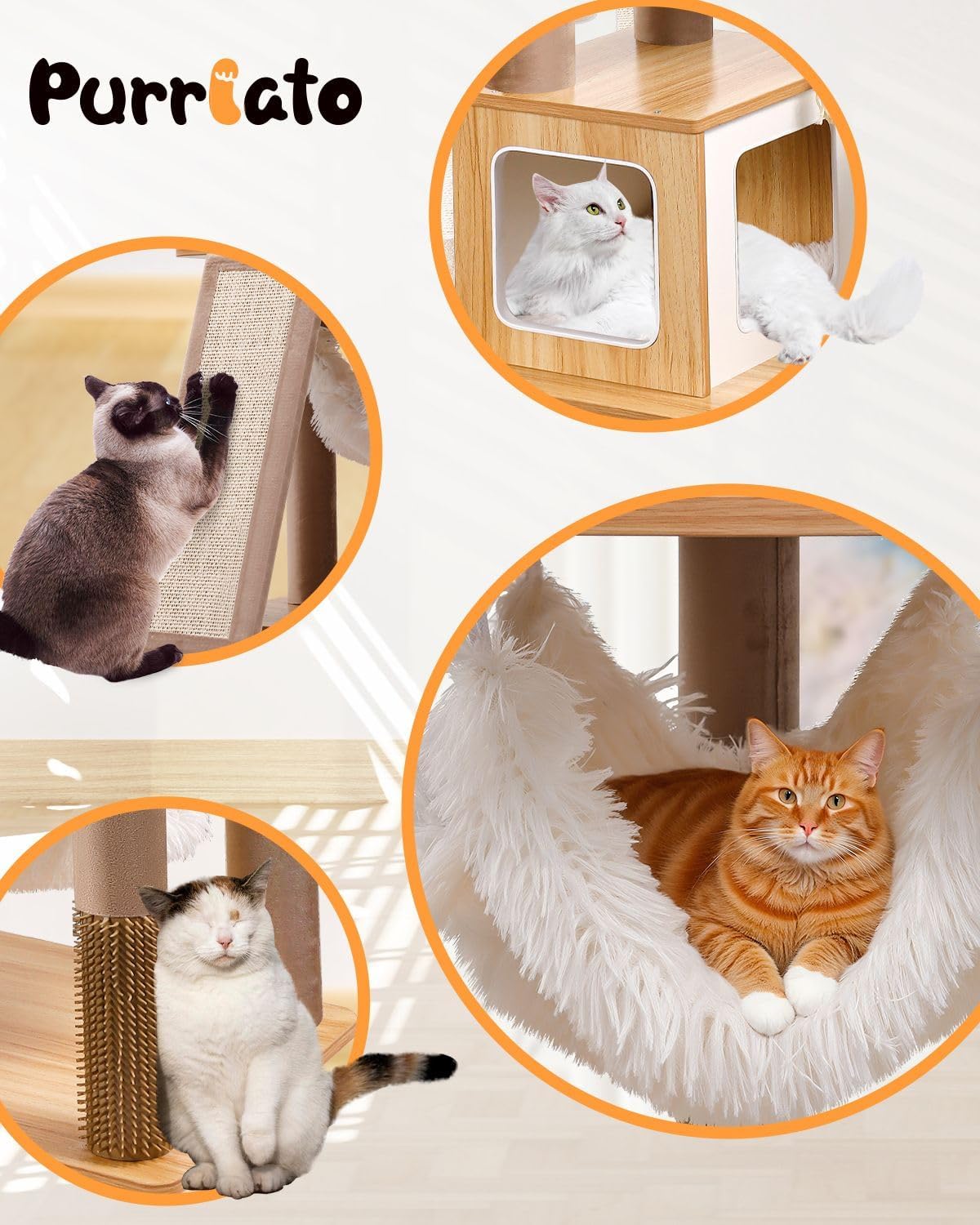 Purrlato 61 plush lounge offers comfort in a stylish Nordic-inspired design.