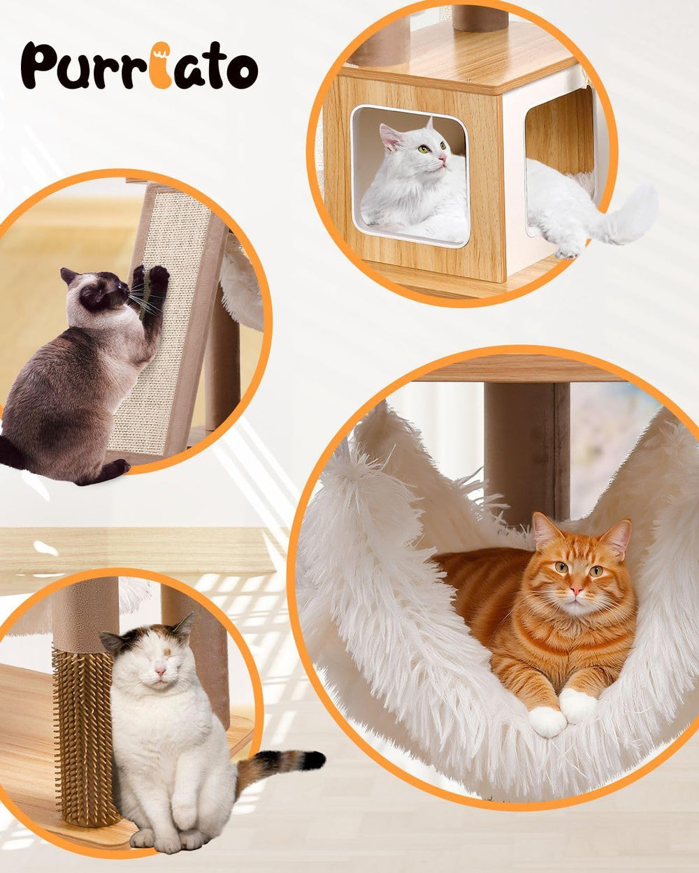 Purrlato 61 plush lounge offers comfort in a stylish Nordic-inspired design.