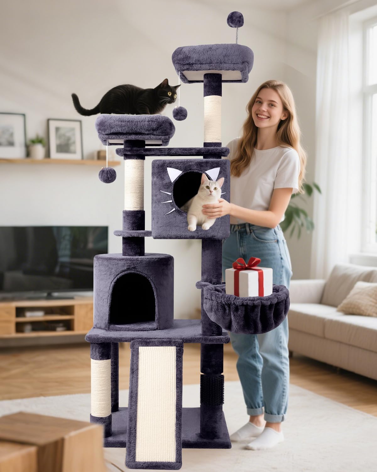 Purrlato 66in ultra-soft perch delivers plush lounging comfort