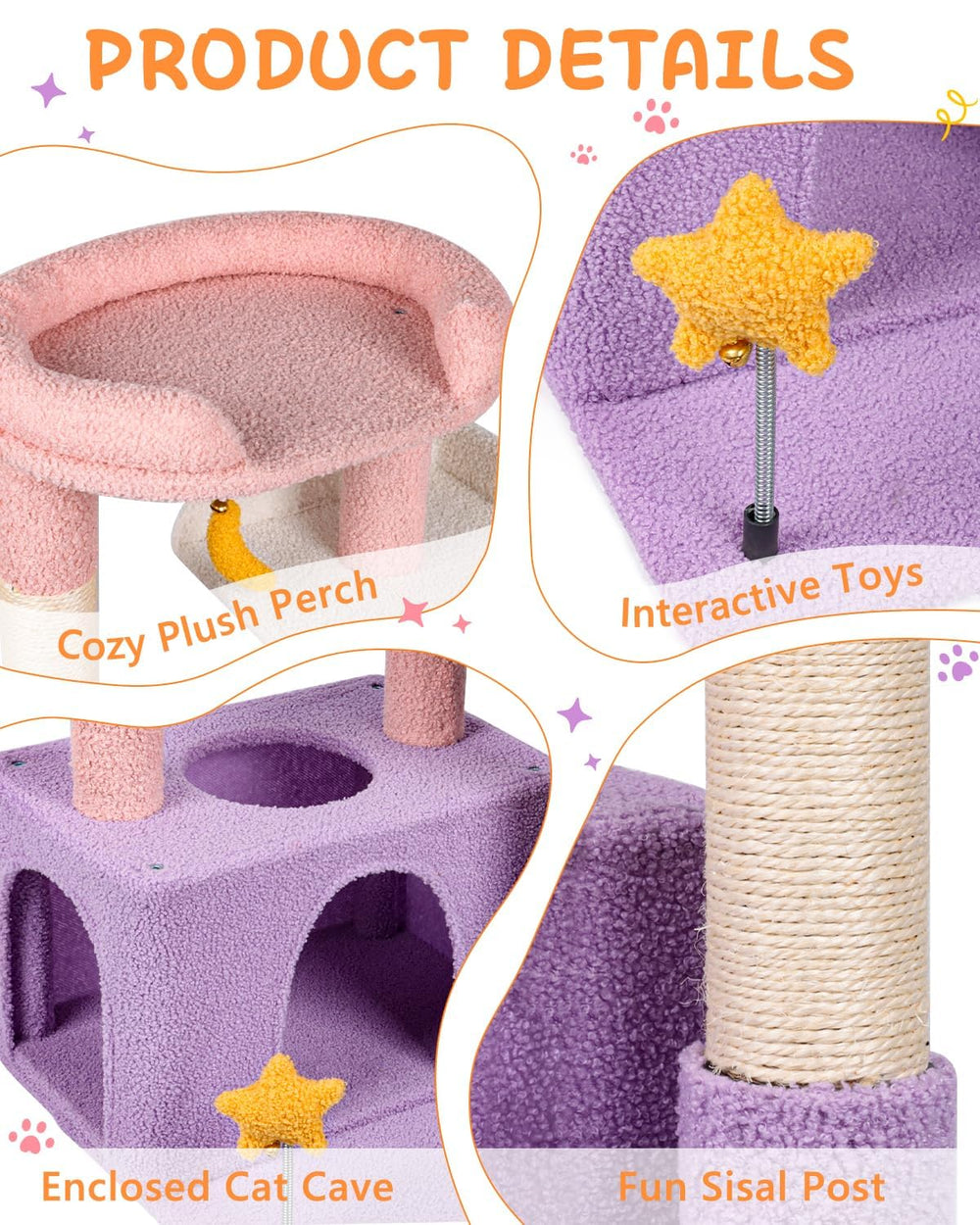Purrlato plush platform gives a warm perch for relaxed feline lounging.