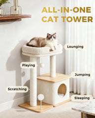 Purrlato postes-sisal resistentes, protegen muebles mientras el gato afila sus uñas.
