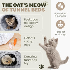 Purrpuff cat hideaway peekaboo opening fosters curiosity and secure retreat.