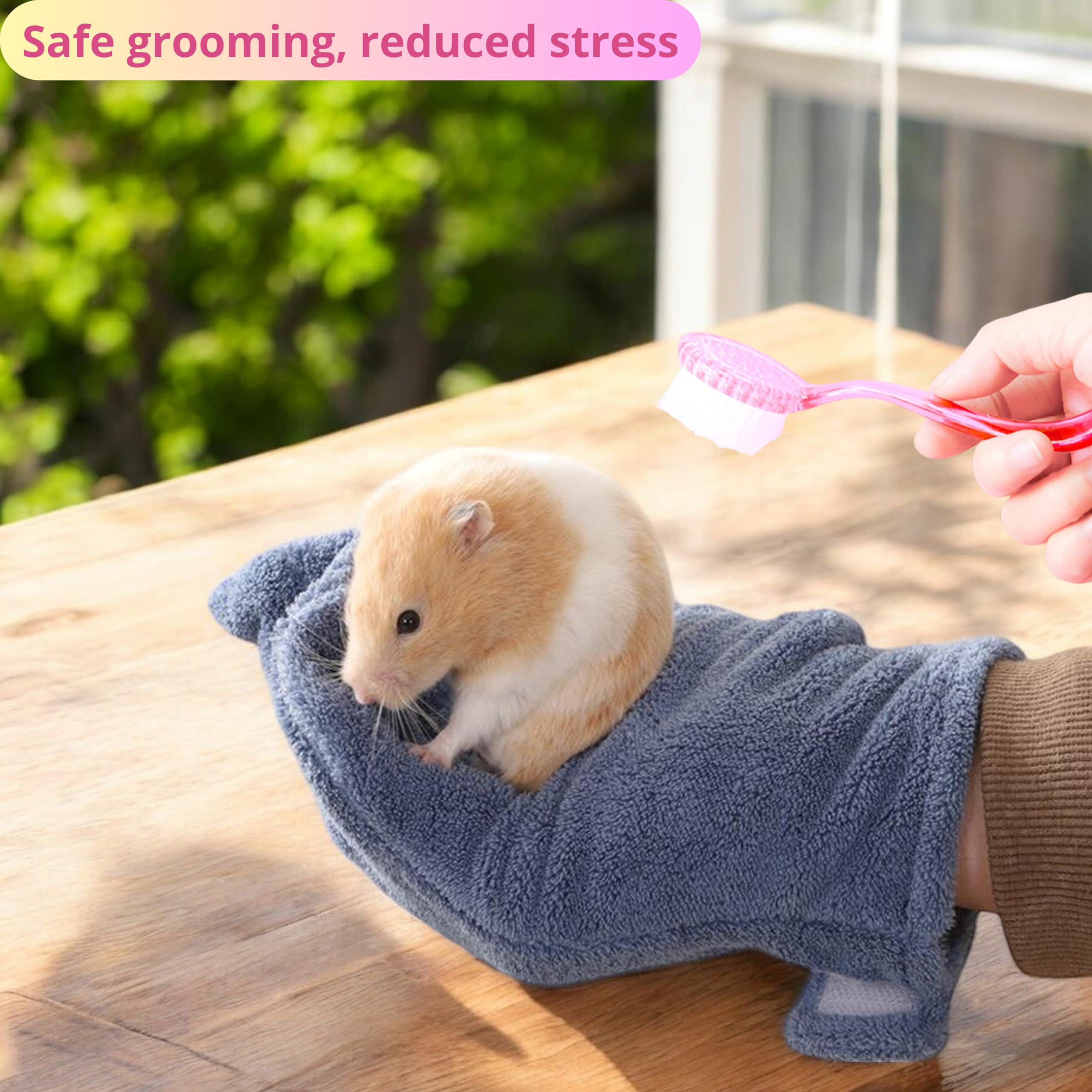 PurrrfectionPet small animal handling gloves reduce hand irritation during grooming.