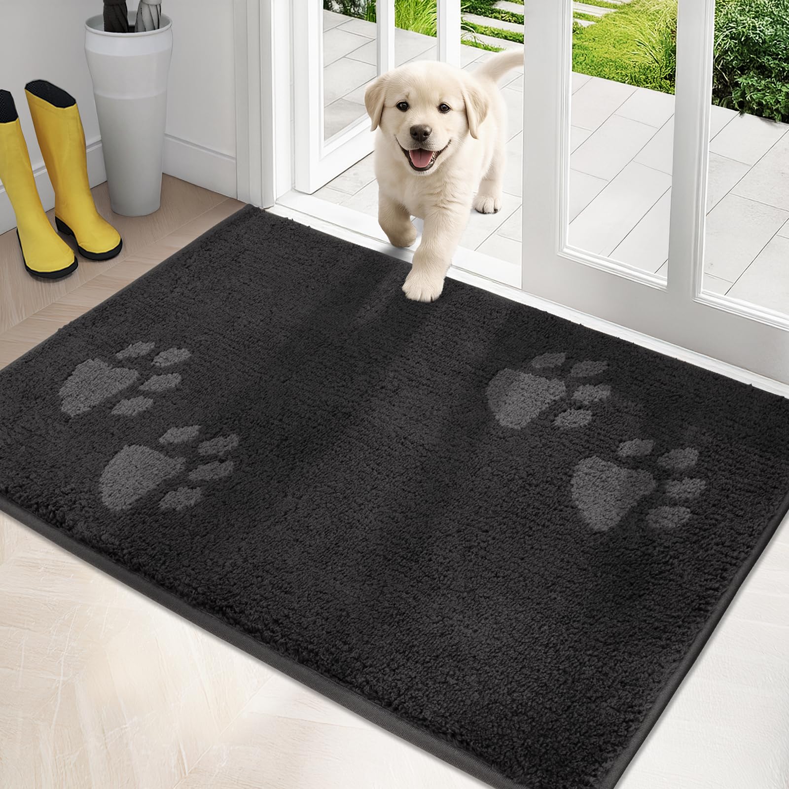 PURRUGS dirt-trapping door mat front view captures dirt and moisture at entry