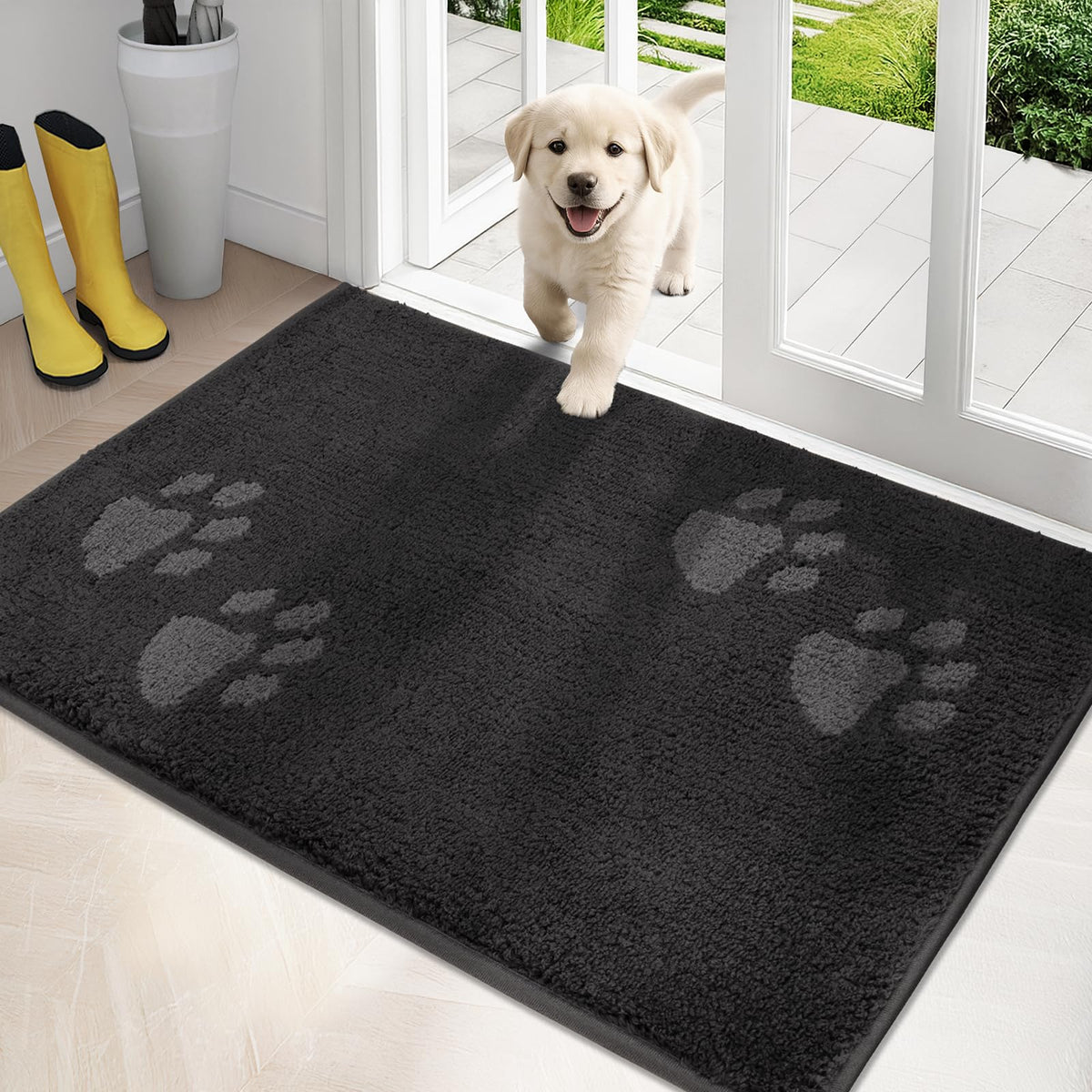 PURRUGS dirt-trapping door mat front view captures dirt and moisture at entry