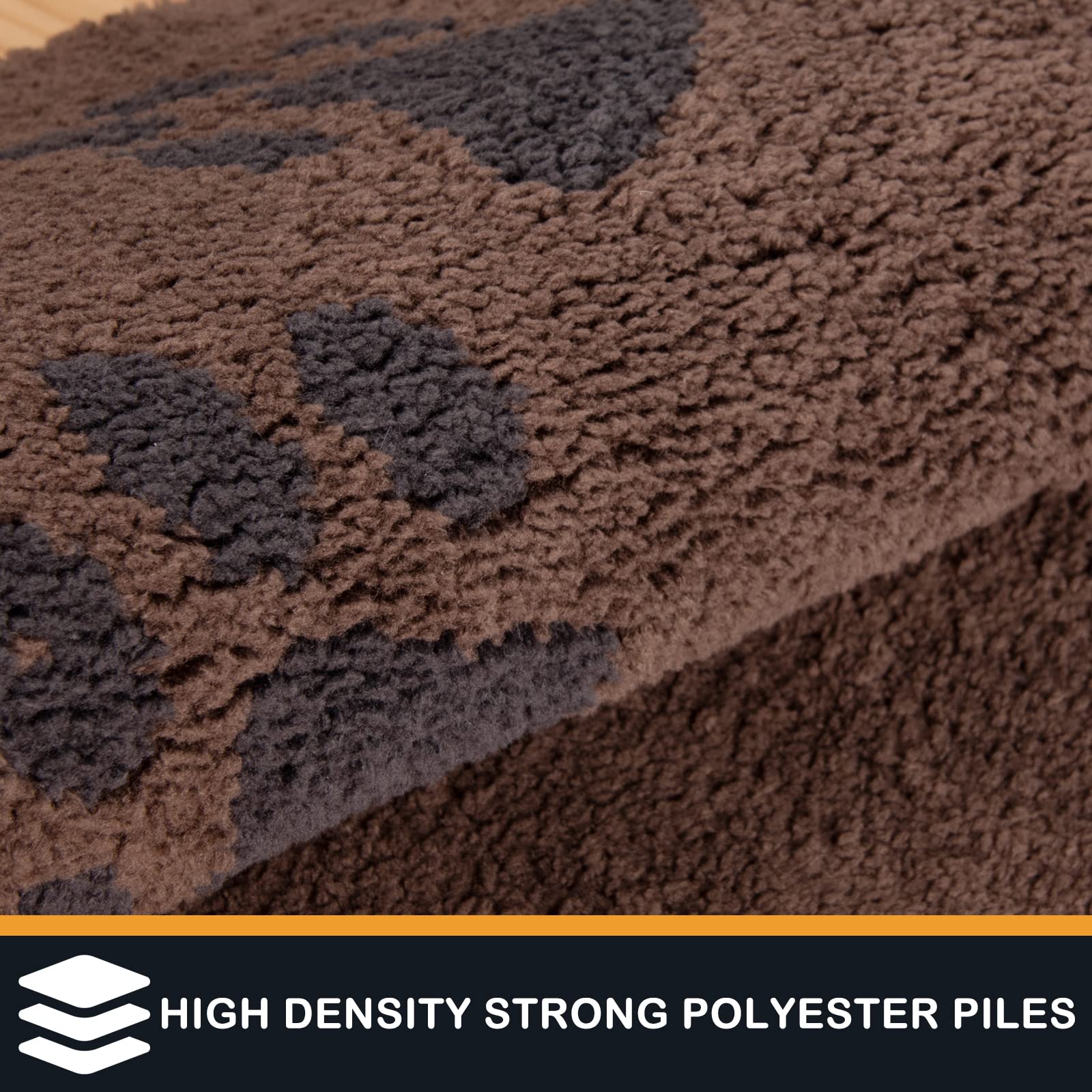 PURRUGS dirt-trapping door mat non-slip back keeps entryways safe and steady.