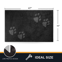 PURRUGS entrance mat with non-slip backing keeps floors safe