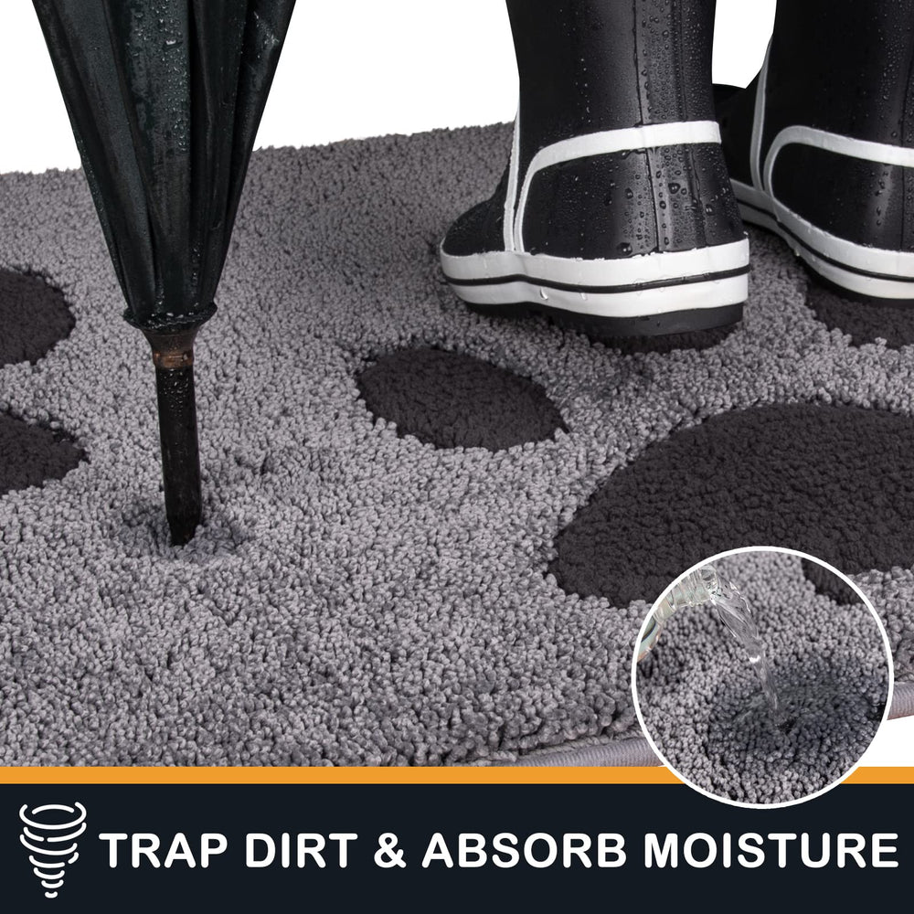 PURRUGS dirt trapping door mat microfiber pile absorbs moisture
