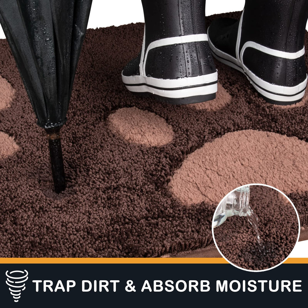 PURRUGS entryway mat back non-slip surface for safe, stable placement