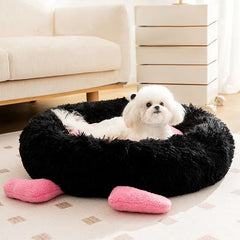 Purrzone calming cat bed donut-round shape supports curling up for comfort.