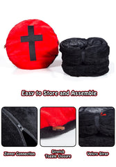 Purrzone Gothic Cat Bed peekaboo holes invite interactive play