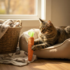 PurYupearl orange sisal carrot toy texture closeup highlighting tactile grip for use