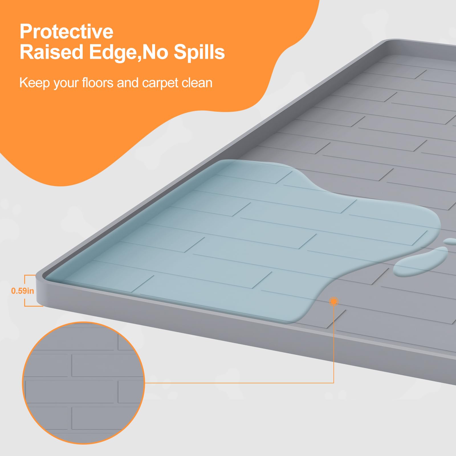 PUWANJILI non-slip silicone pee pad holder provides stable surface for energetic pets