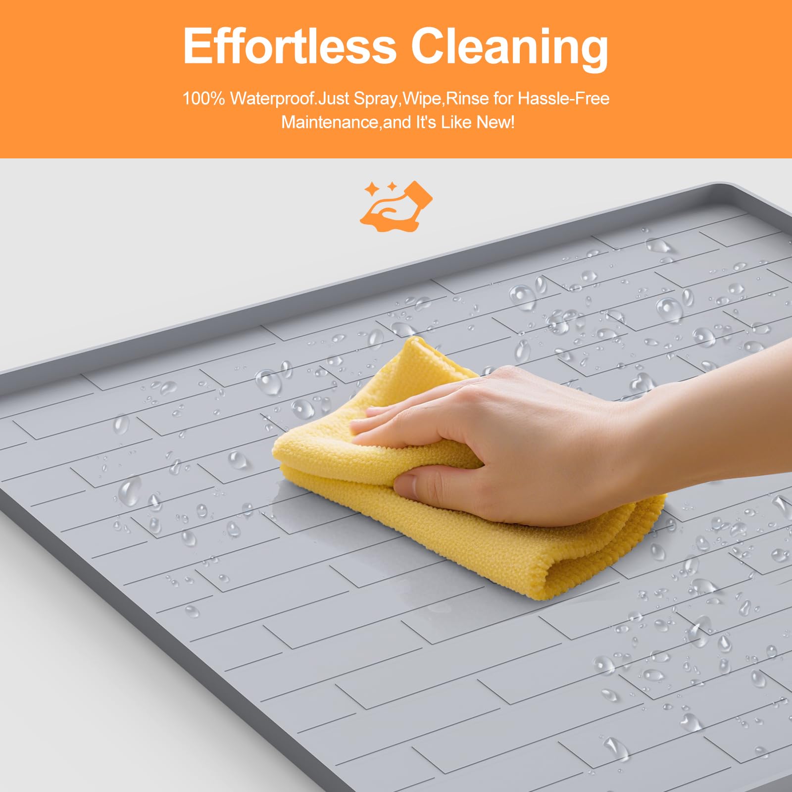 PUWANJILI waterproof easy-clean surface simplifies daily maintenance and odor control