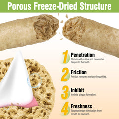 Puxulyiz training reward during teeth-cleaning sessions