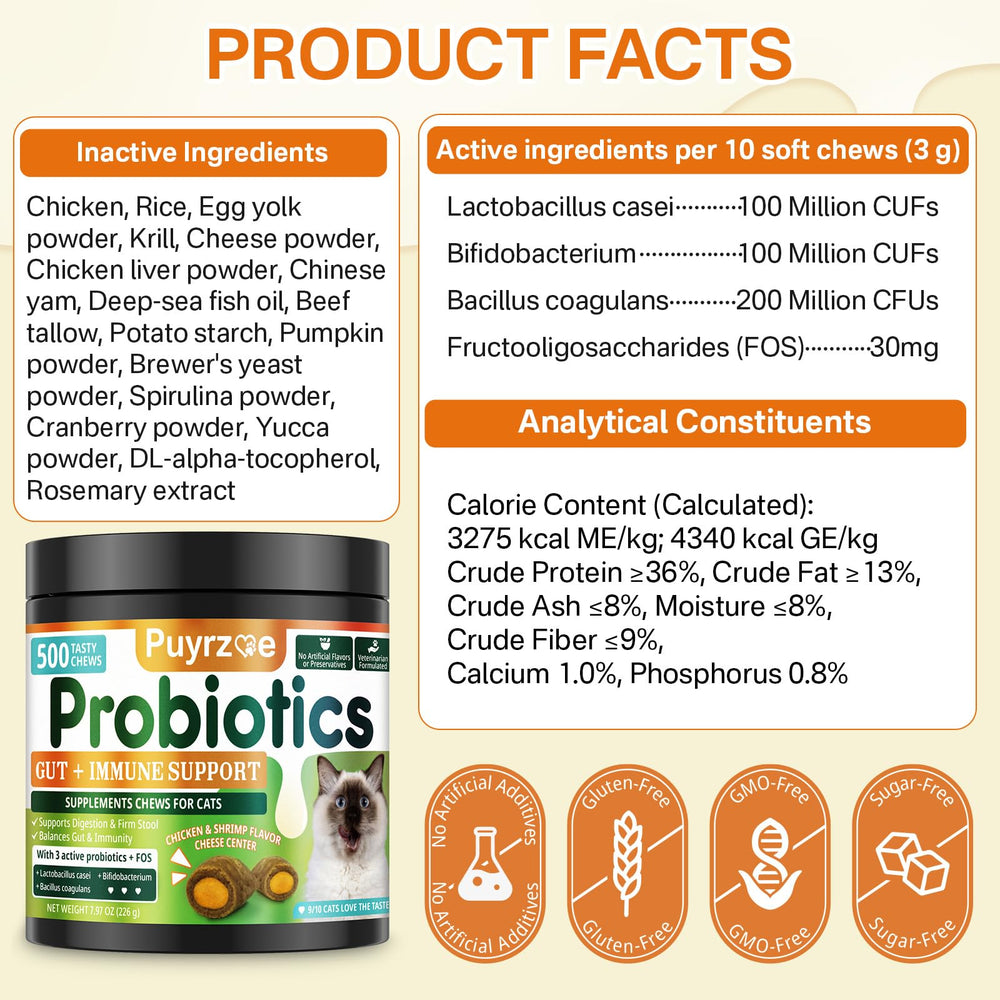 Puyrzoe Cat Probiotics Chews quality-guidance and expert input