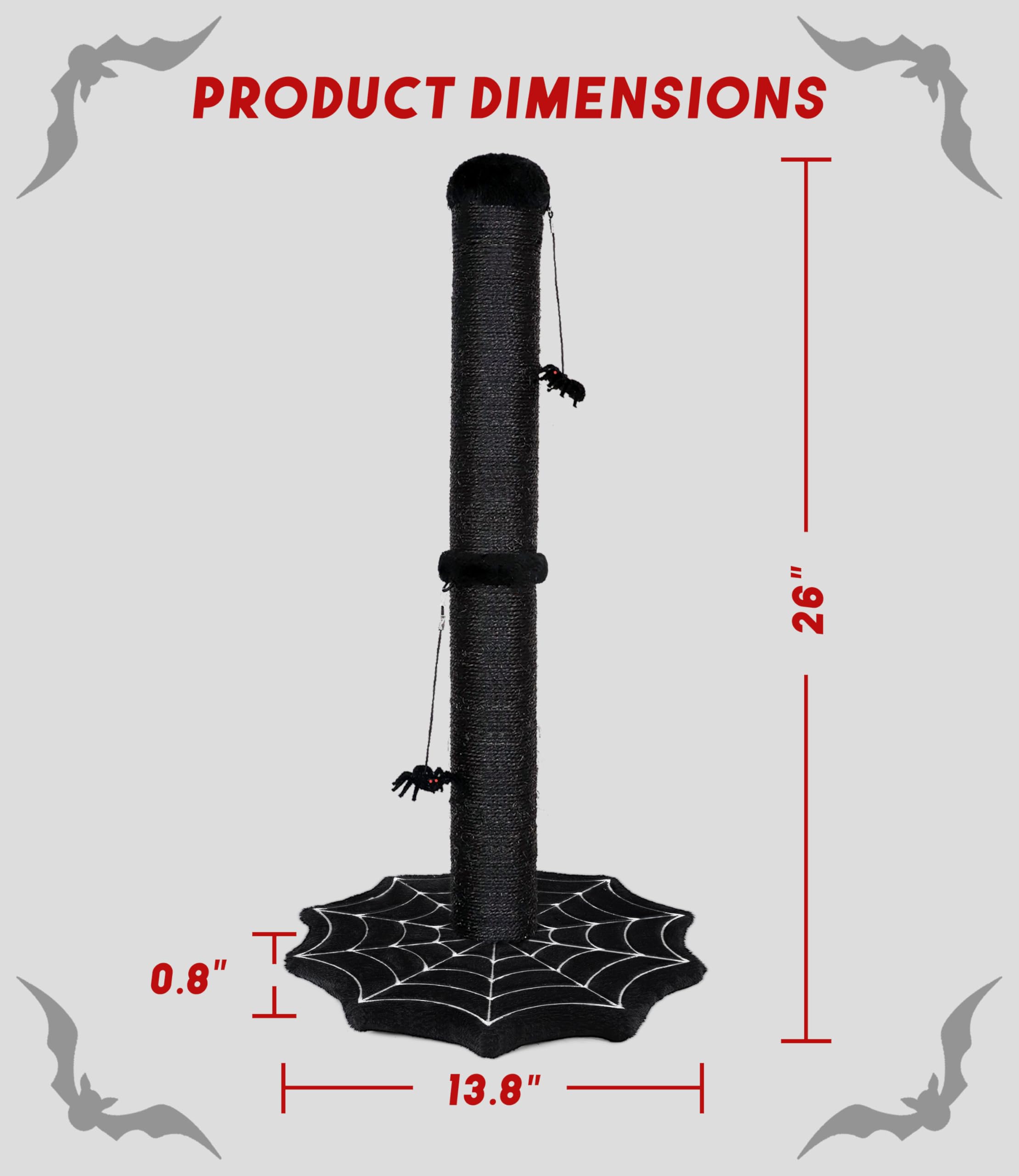 PuzzlePaw gothic-cat-scratching-post-assembly-instructions quick setup with included tool.