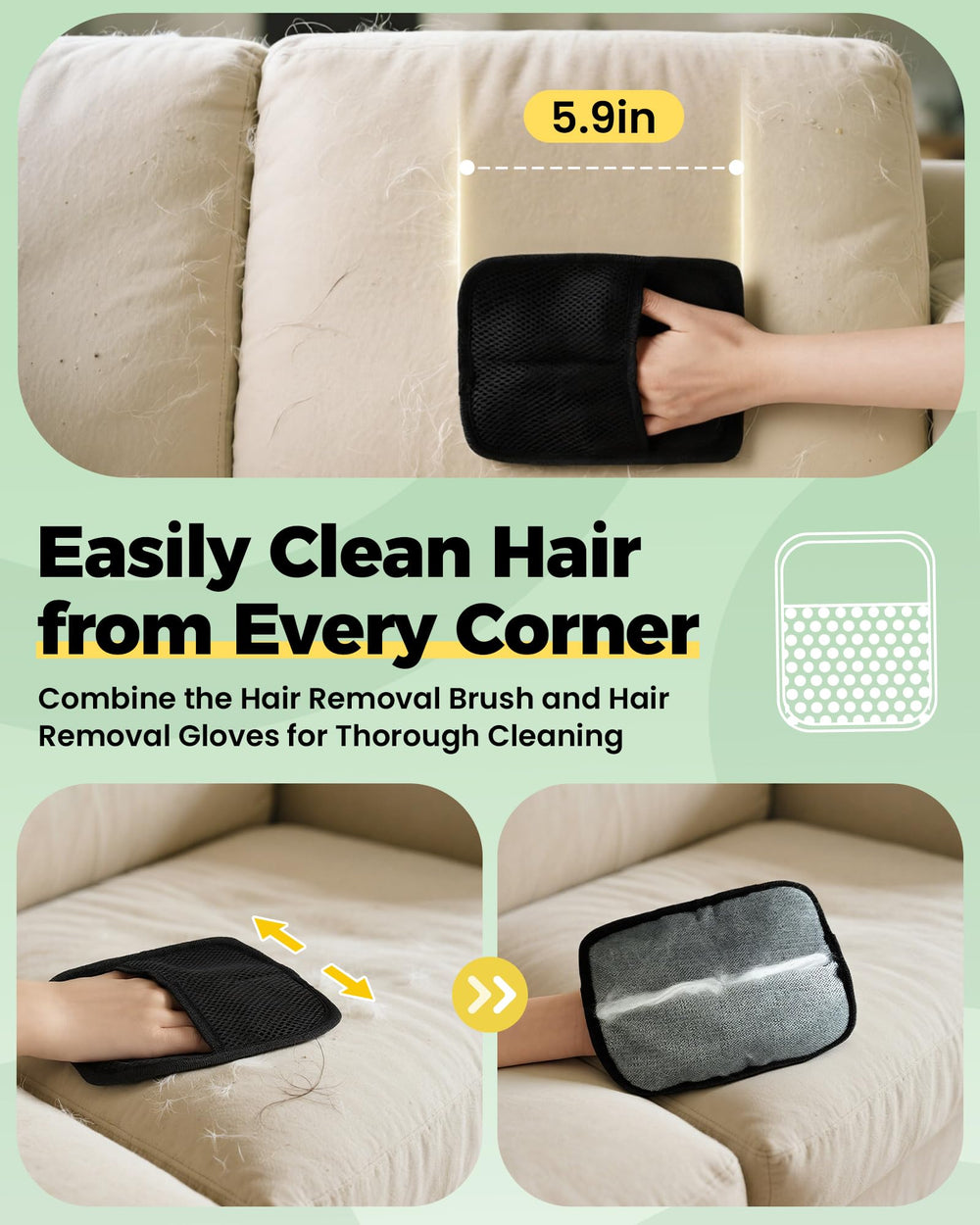 PWBSLAI soft rubber bristles lift hair without surface damage