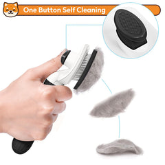 PWOD Dog and Cat Brush ergonomic handle improves grooming comfort.