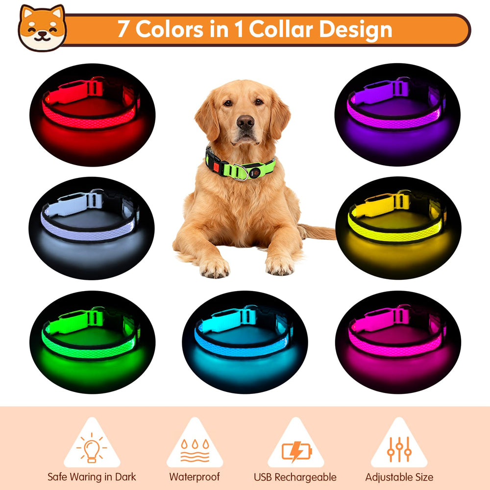 PWOD collar LED con carga USB-C, recarga rápida para menos interrupciones.