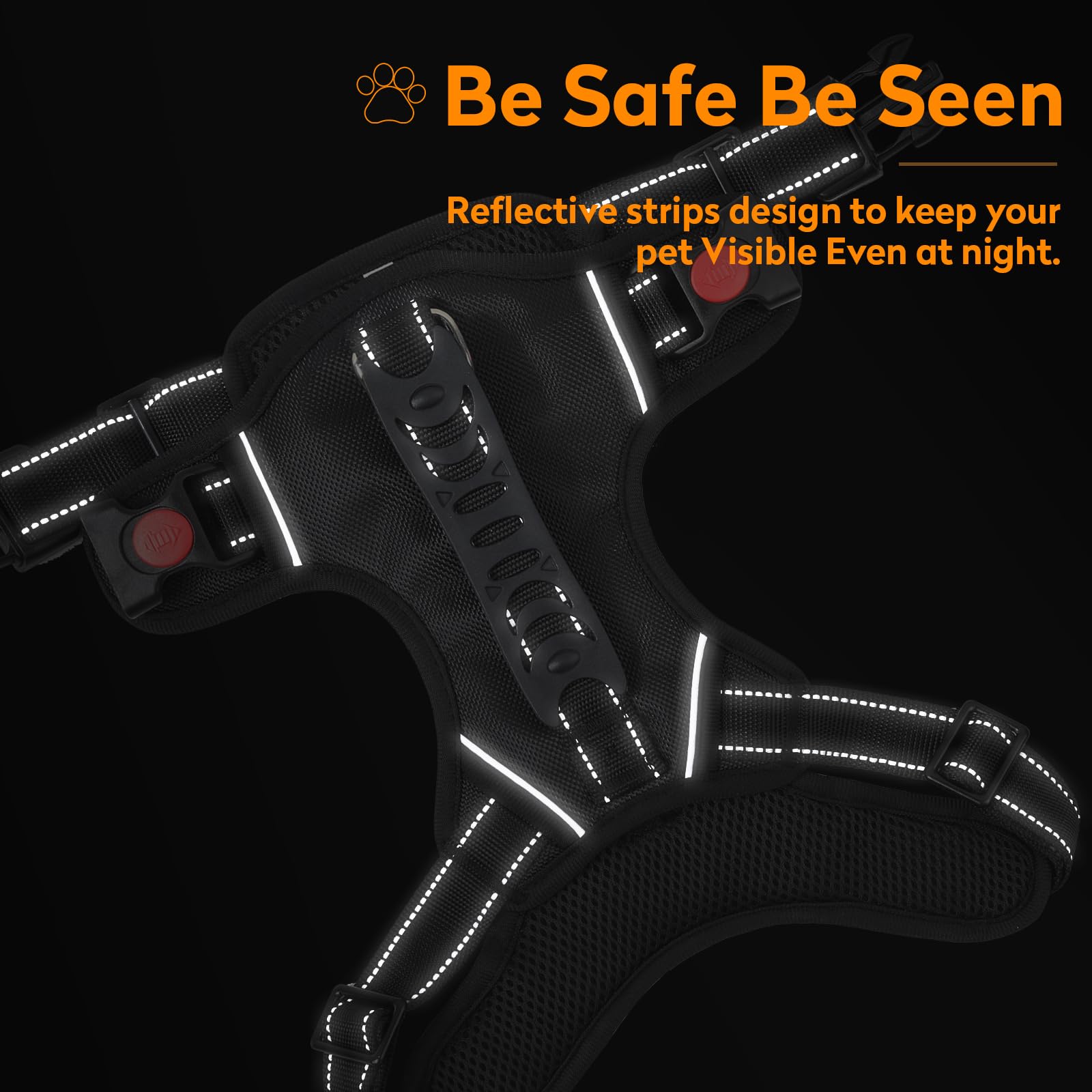 PWOD No Pull Harness size-guide helps owners pick the right fit for many breeds.