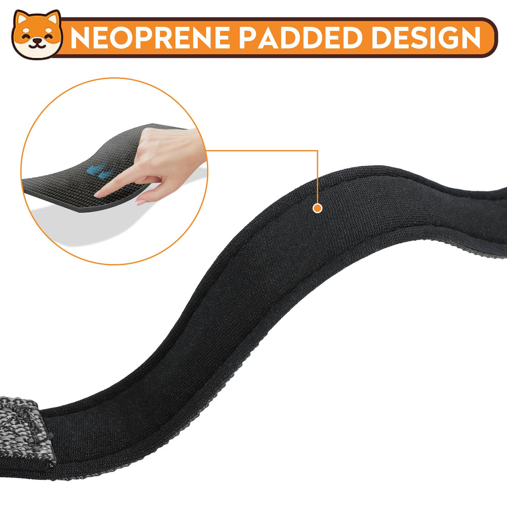 PWOD reflective dog collar adjustable buckle ensures perfect fit.