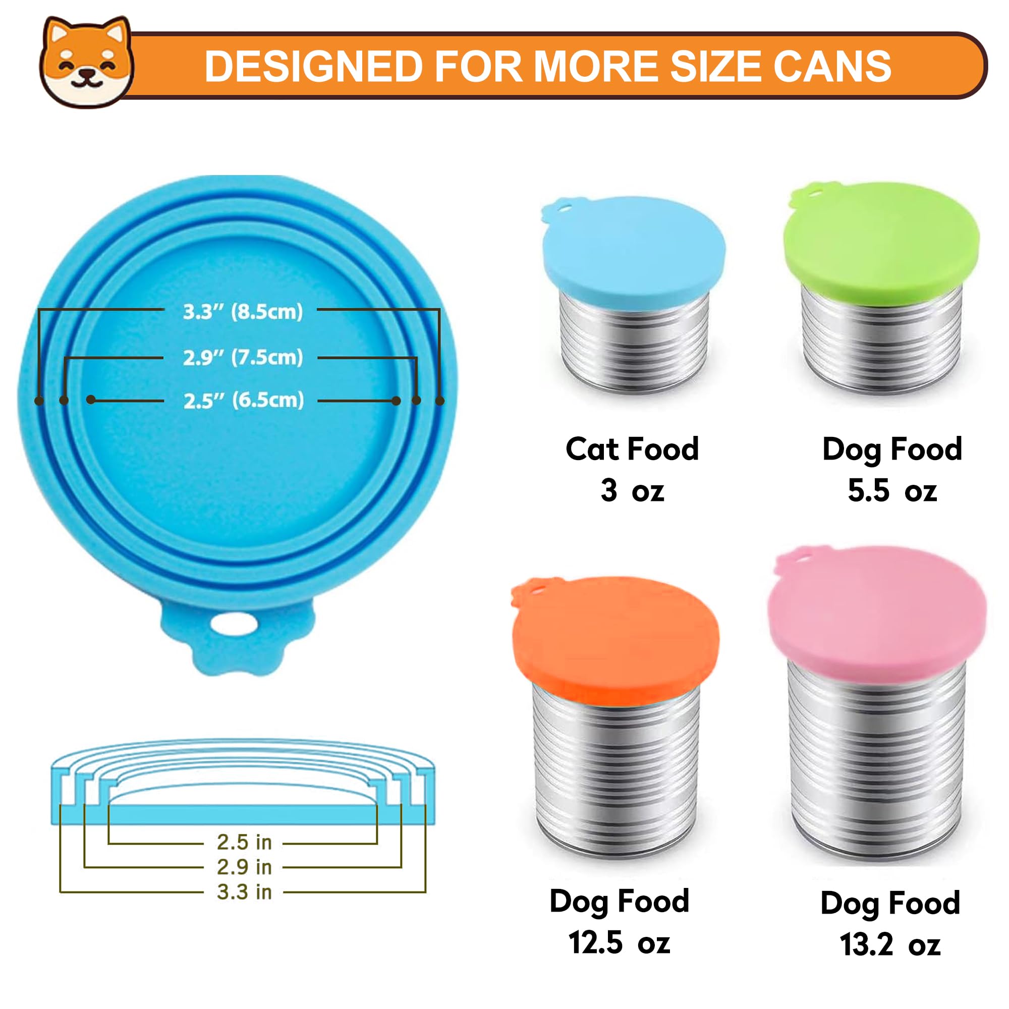 PWOD silicone universal lid purple sealing cat food leftovers securely