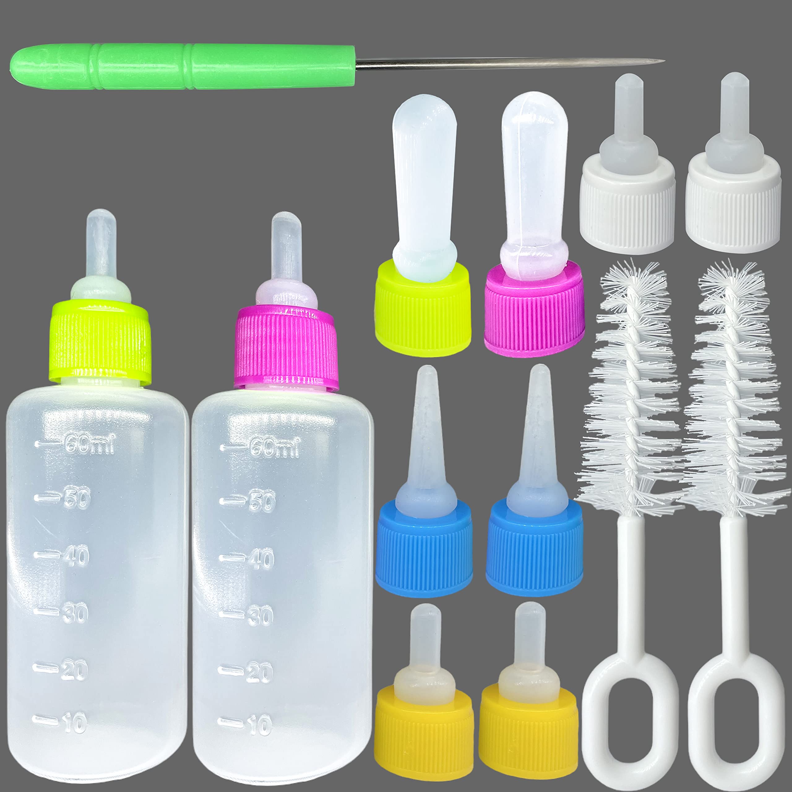 PWOOTEIY two-bottles-closeup for newborn-pets feeding control