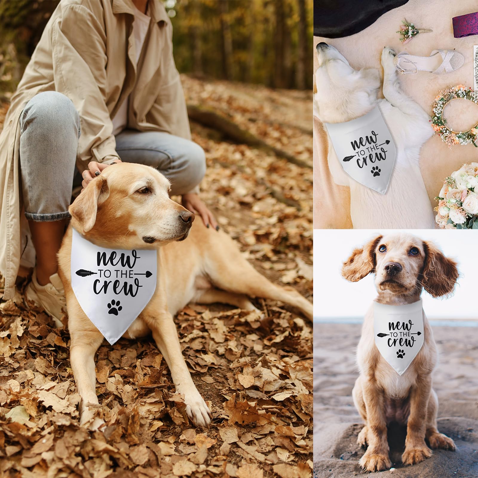 Pwrlveiut durable dog bandana machine washable for easy care