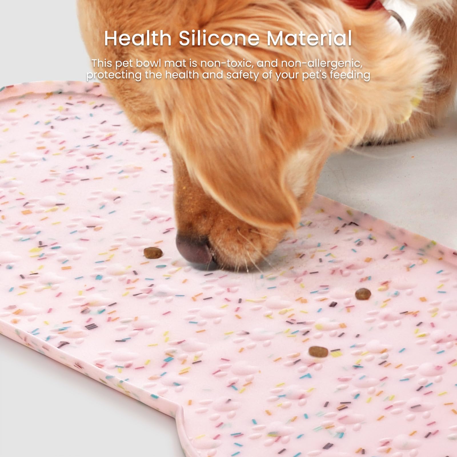 PWTAA dishwasher-safe feeder mat cleans after meals