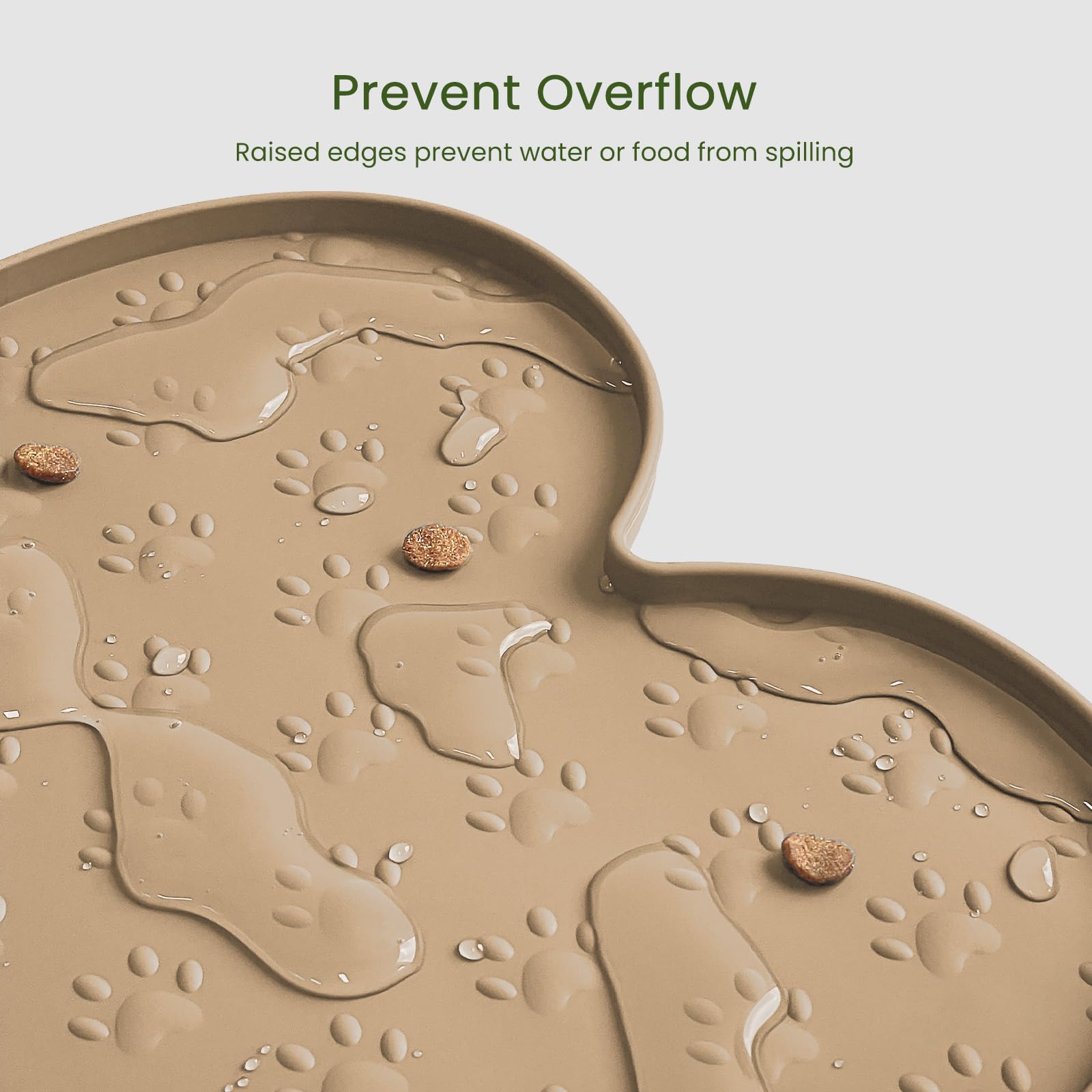 PWTAA dog food mat 19-4 by 9-8 inches size for bowls