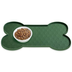 PWTAA dog food mat anti-slip surface keeps bowls stable during meals