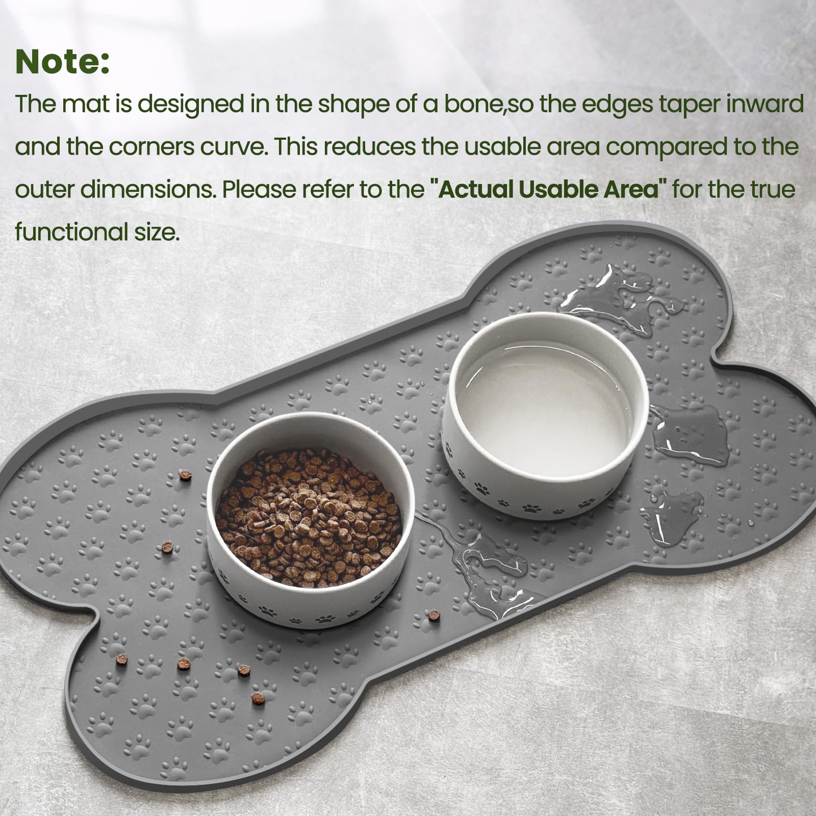 PWTAA dog food mat dishwasher safe for quick cleanup.