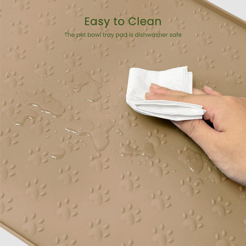PWTAA dog food mat easy to clean and stores flat