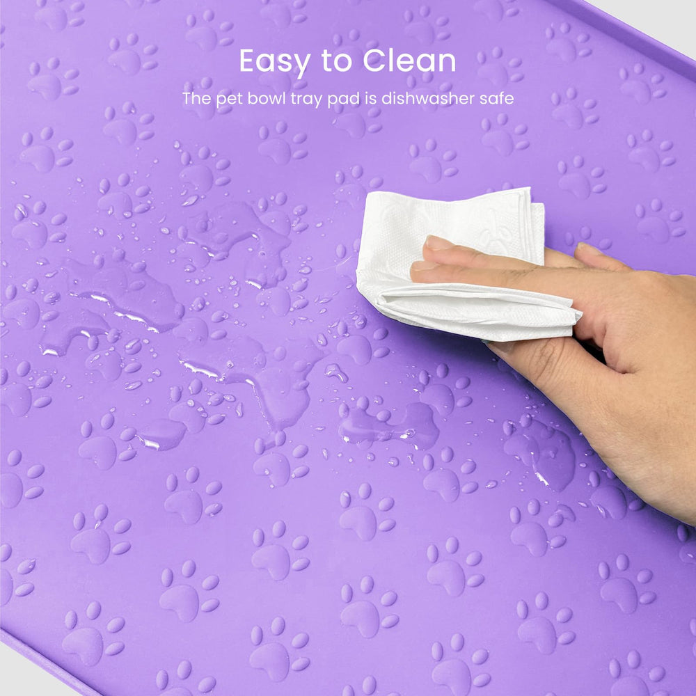 PWTAA Dog Food Mat multi-use feeder tray for meals and snacks.