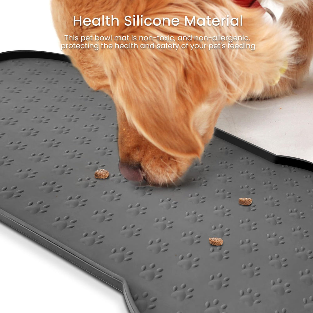 PWTAA dog food mat multi-use tray doubles as snack plate.