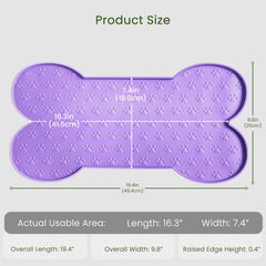 PWTAA Dog Food Mat raised edge closeup shows spill containment for tidy floors.