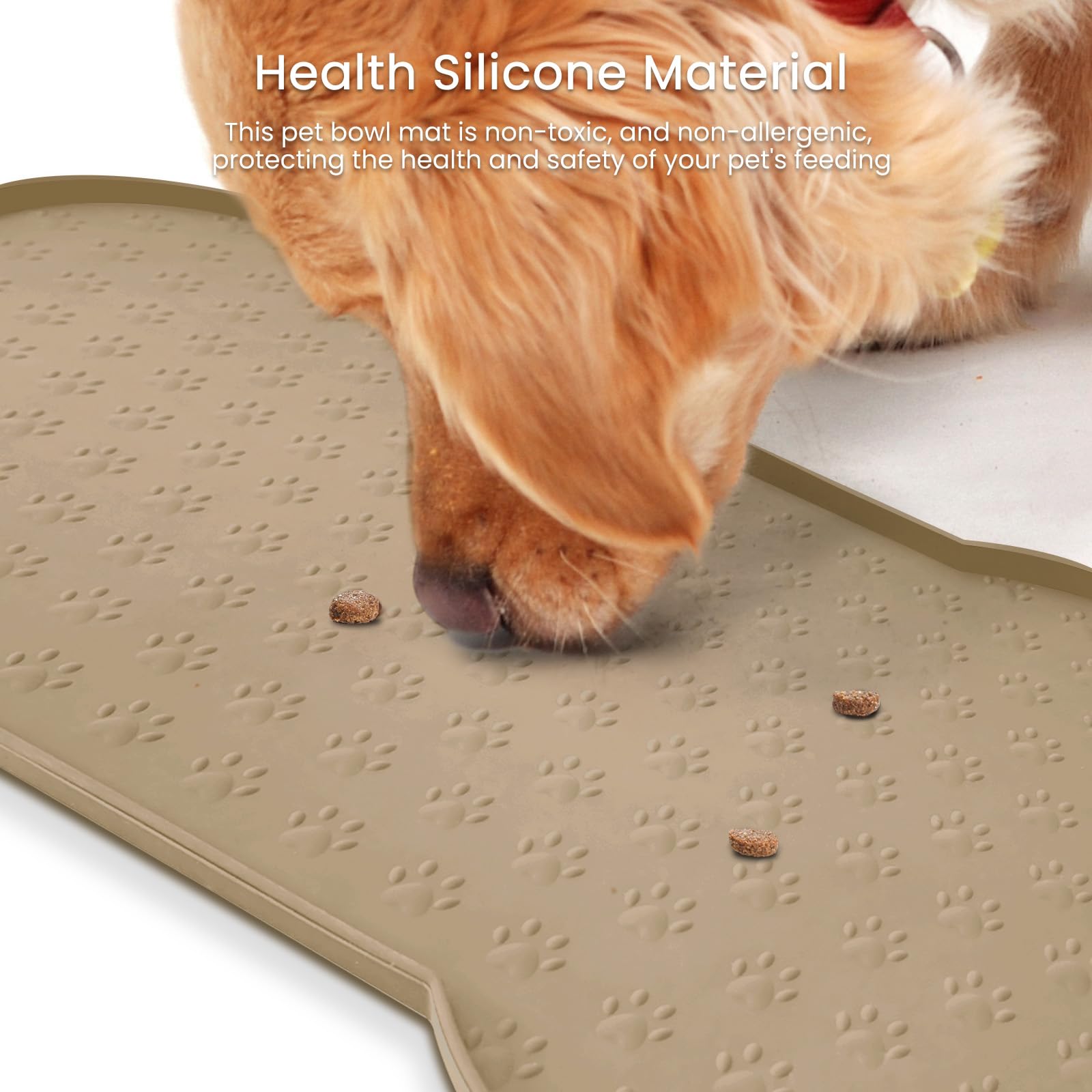 PWTAA dog food mat soft flexible silicone for meals