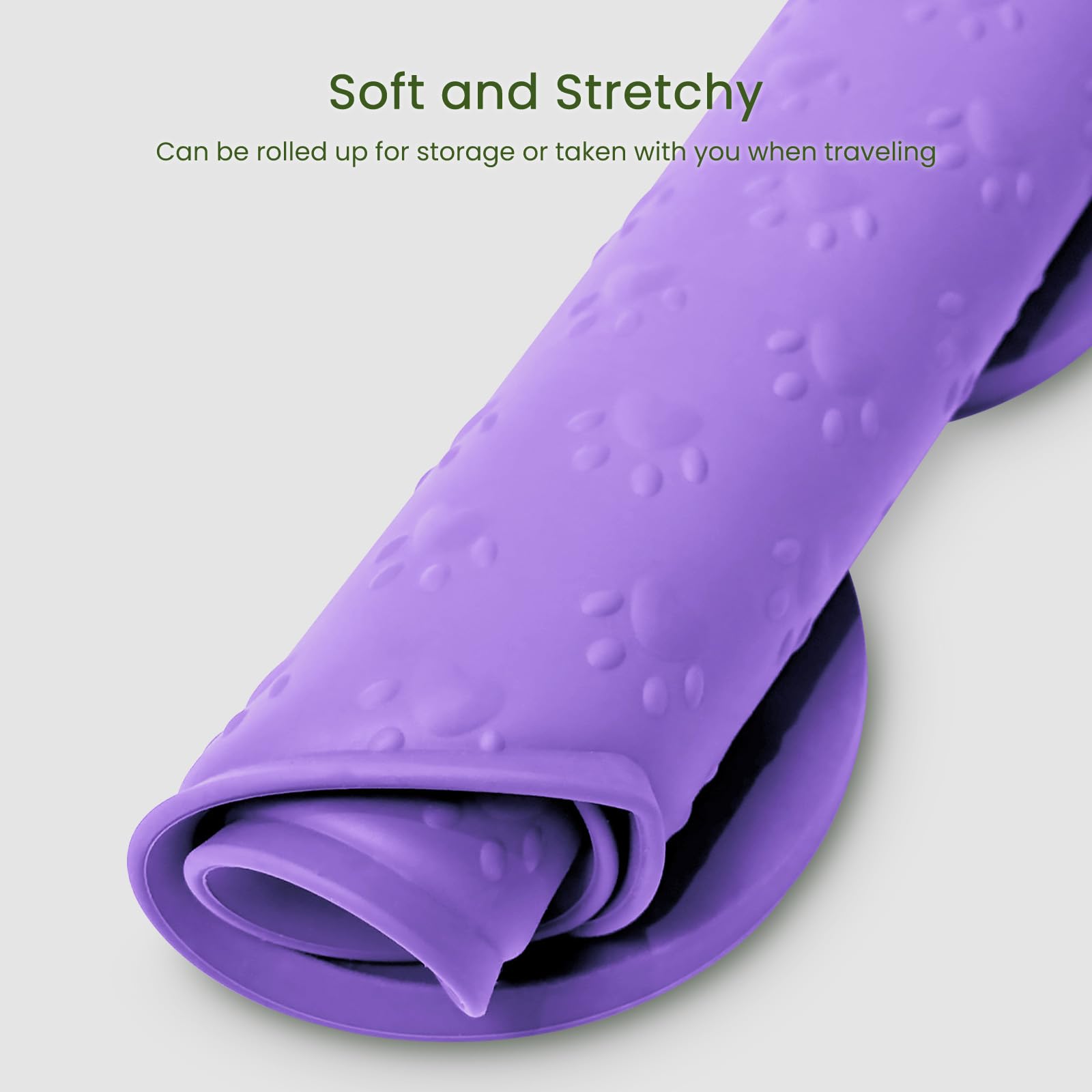 PWTAA Dog Food Mat travel-ready roll-up aids on the go feeding.