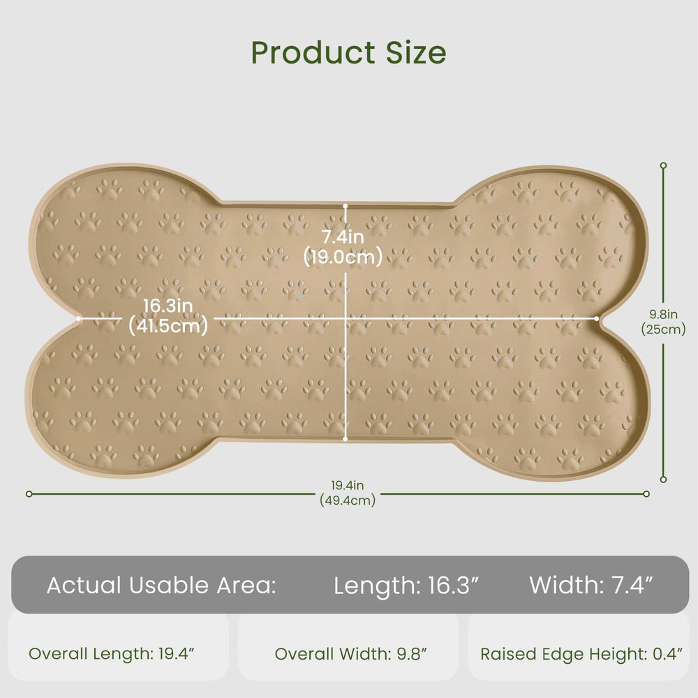 PWTAA dog food mat waterproof silicone for mess free meals