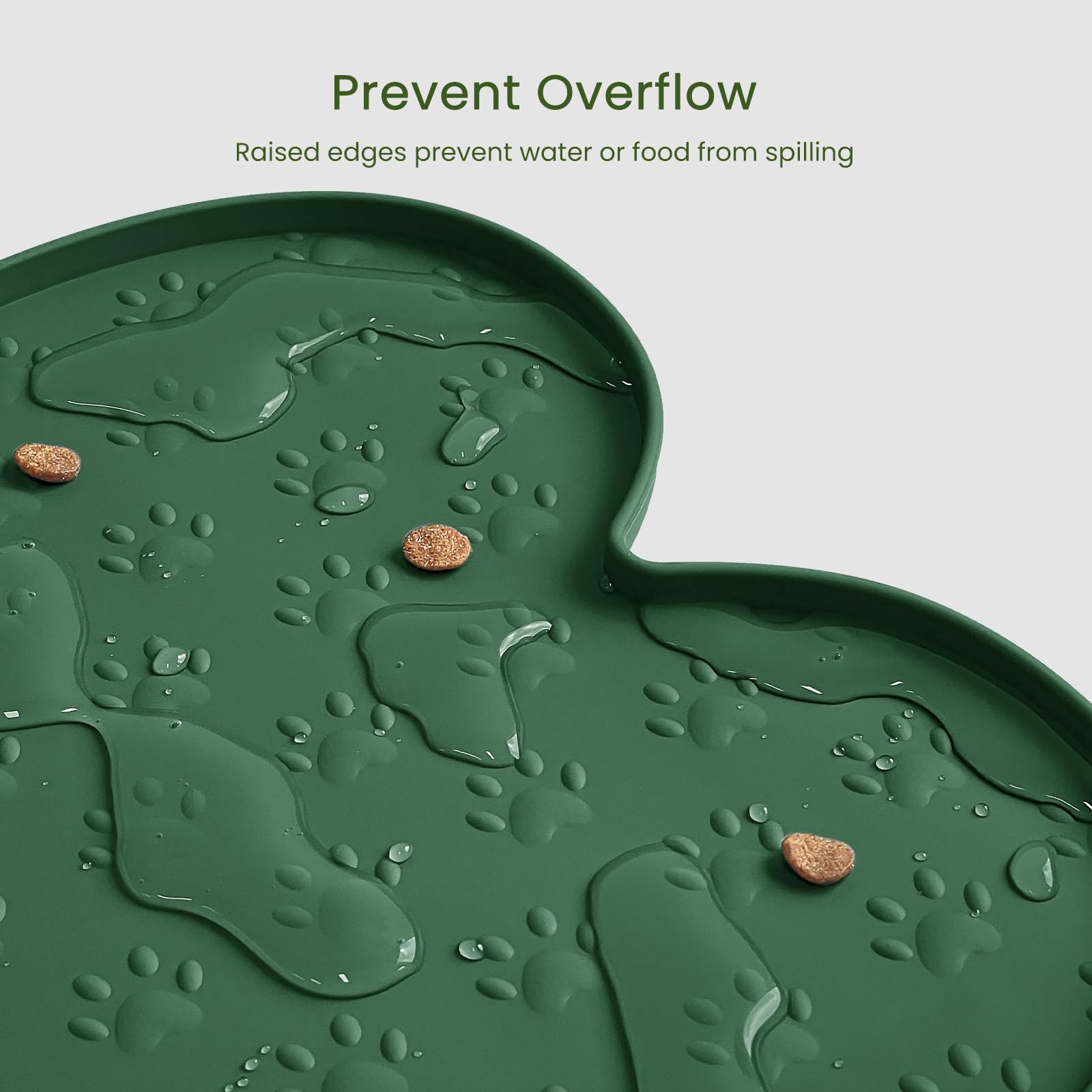 PWTAA dual-bowl setup mat fits two regular bowls for small to medium pets