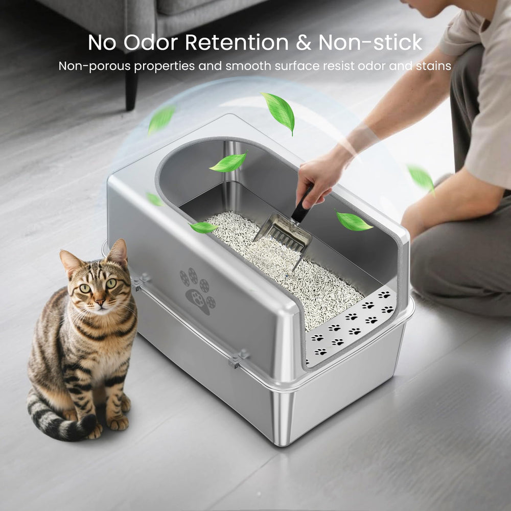 PWTAA easy-assembly design with secure lid ensures stable use even when cats leap