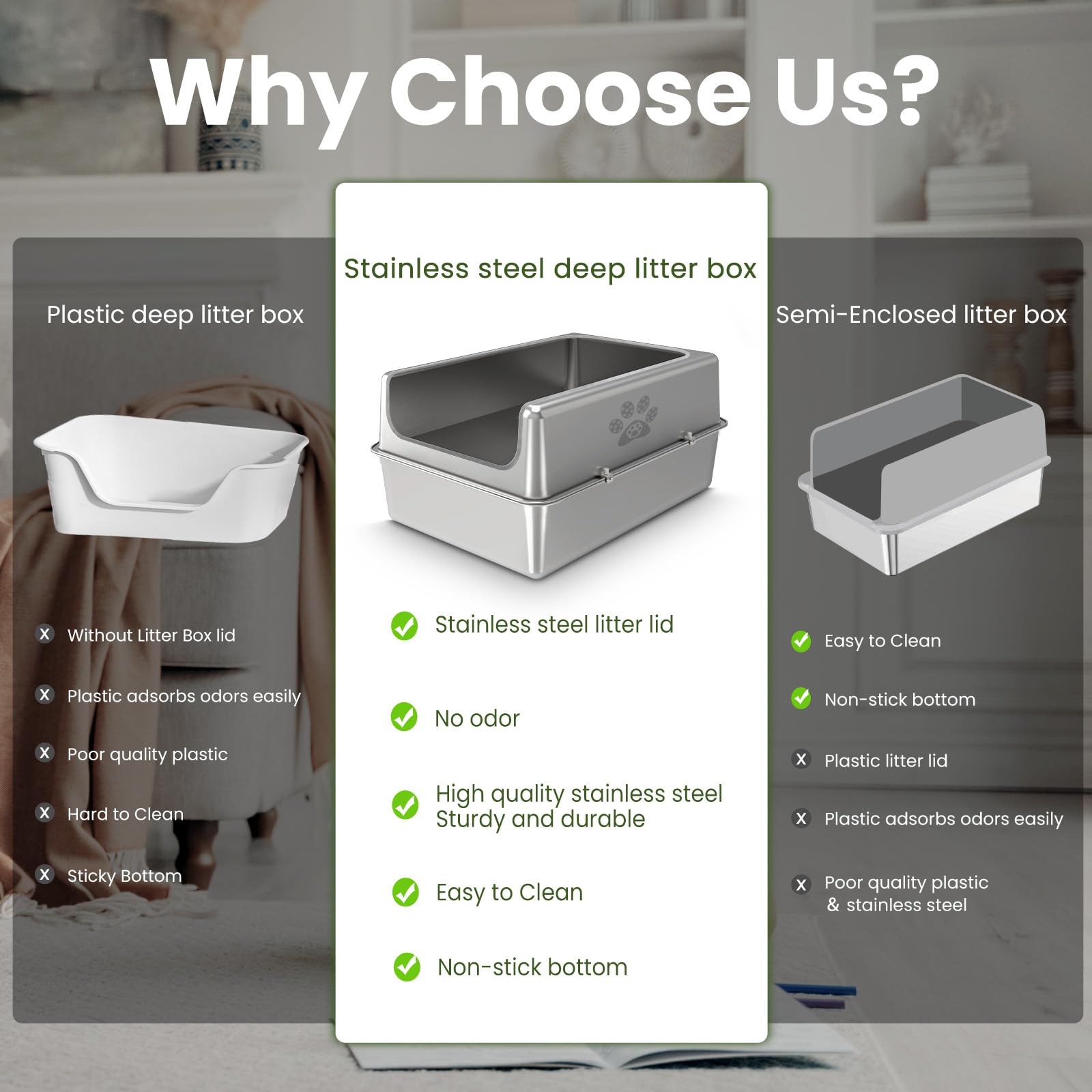 PWTAA durable stainless steel construction resists rust and scratches.