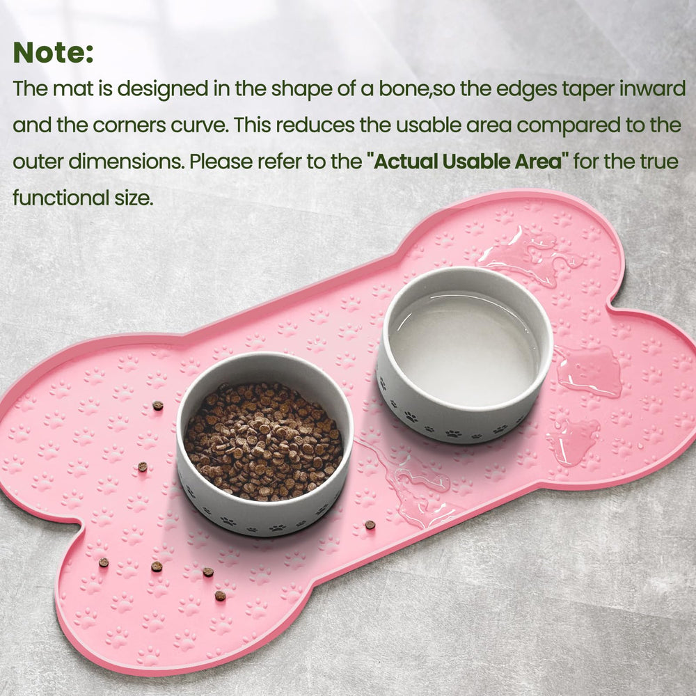 PWTAA pet feeder pad multiuse works as snack tray or plate.