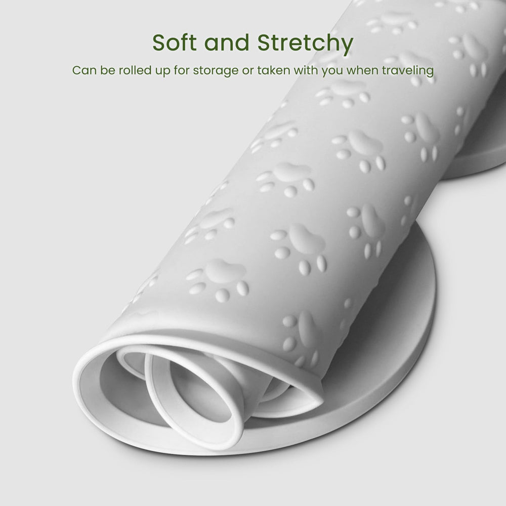 PWTAA pet-travel roll-up-feeder-mat compact for on-the-go dining