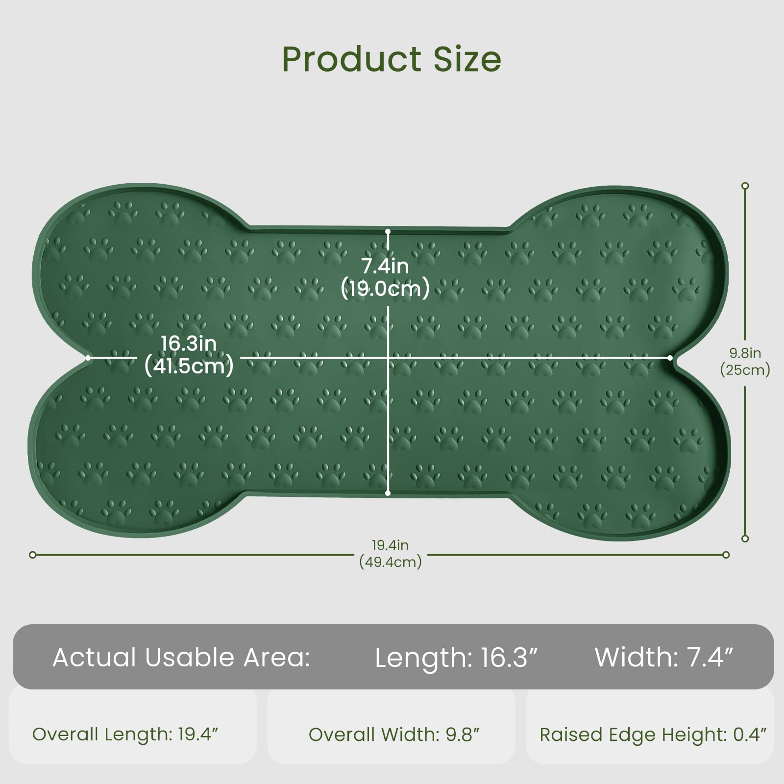 PWTAA raised-edge feeder mat contains spills and crumbs