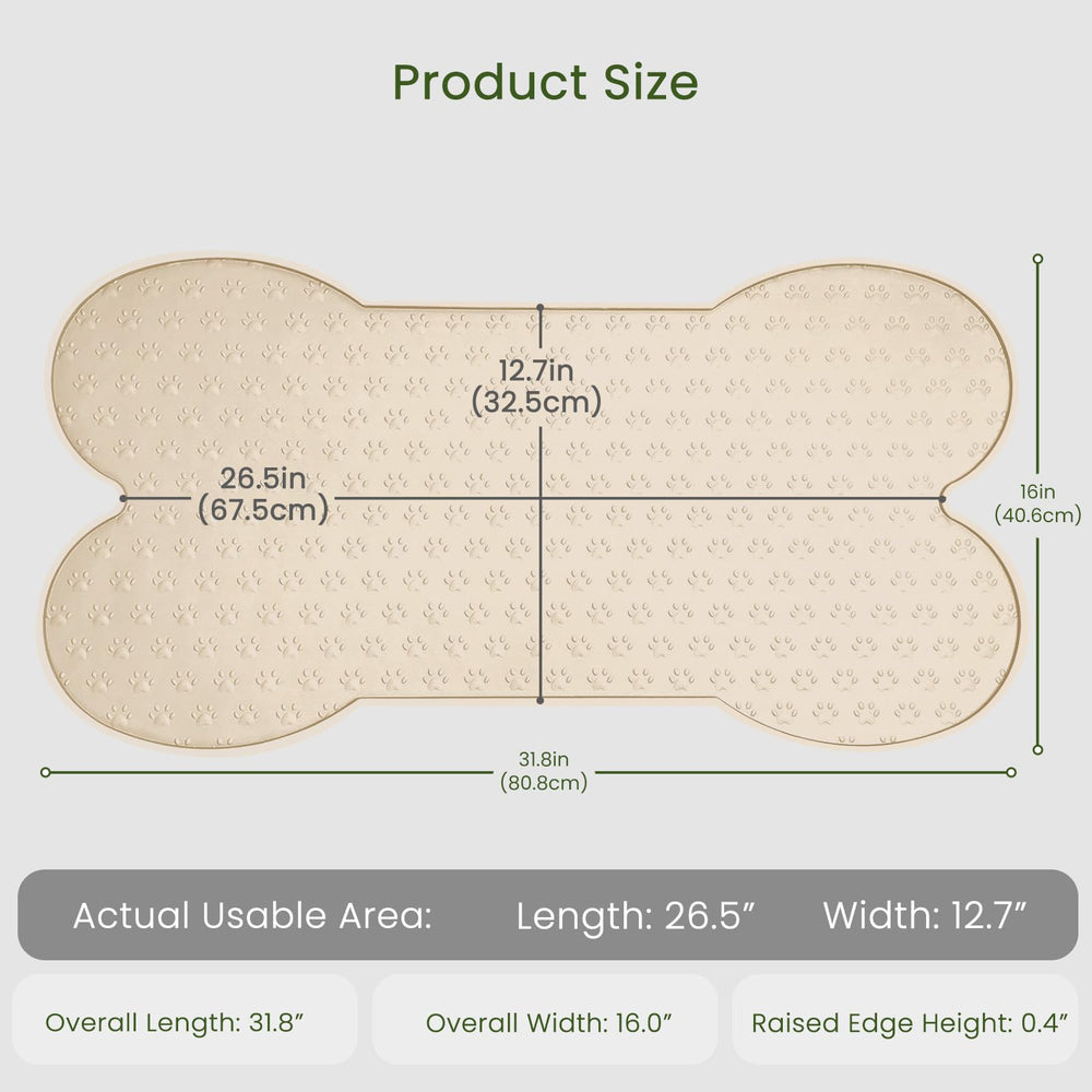 PWTAA silicone feeder pad with raised edge prevents spills during feeding.
