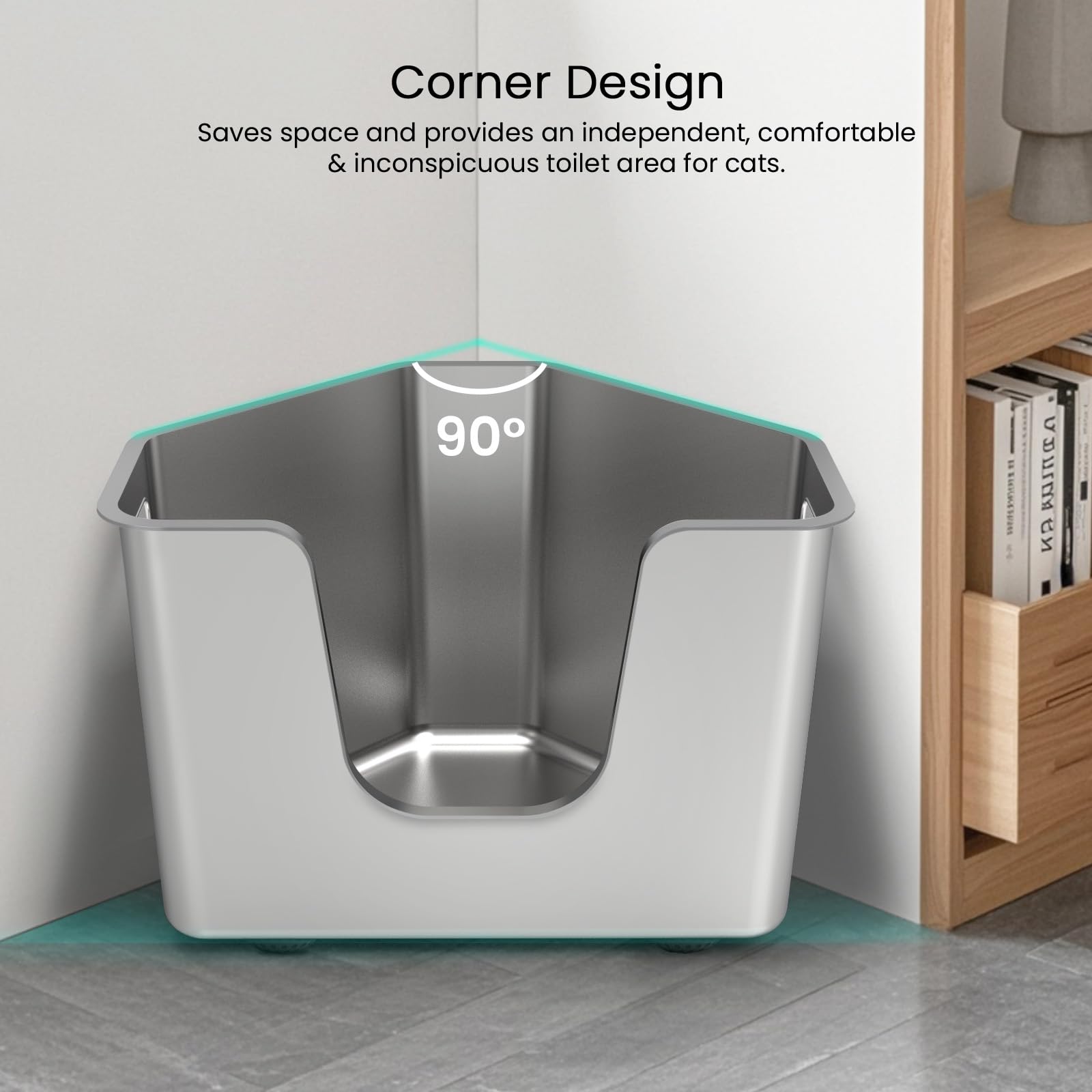 PWTAA non-stick surface resists sticking waste for quick wipe-downs.